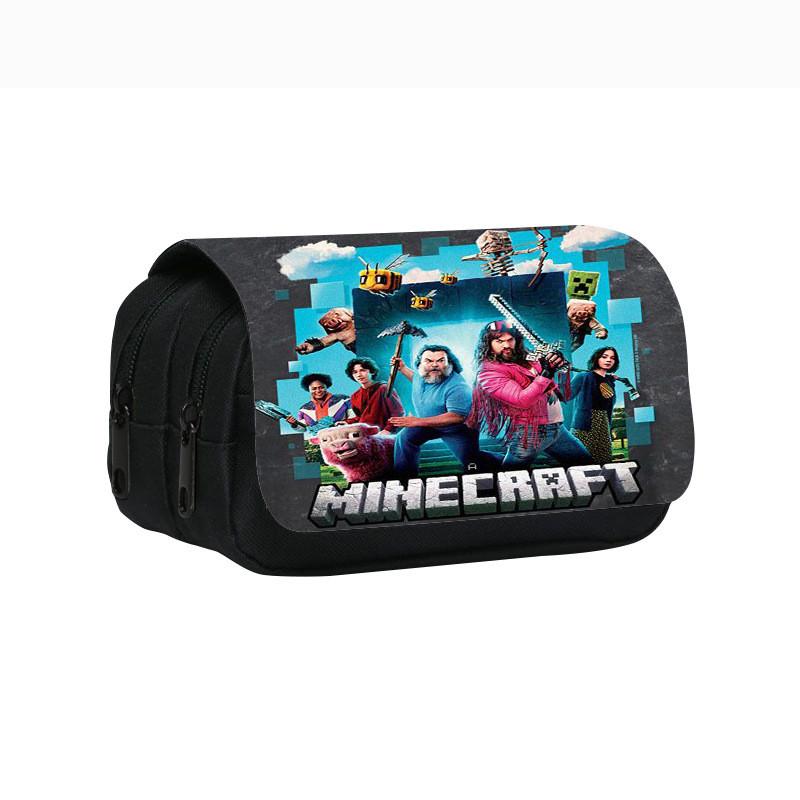 

Minecraft Movie Steve Henry Printed Students Double Layer Stationery Bag For Students And Office Use Style12
