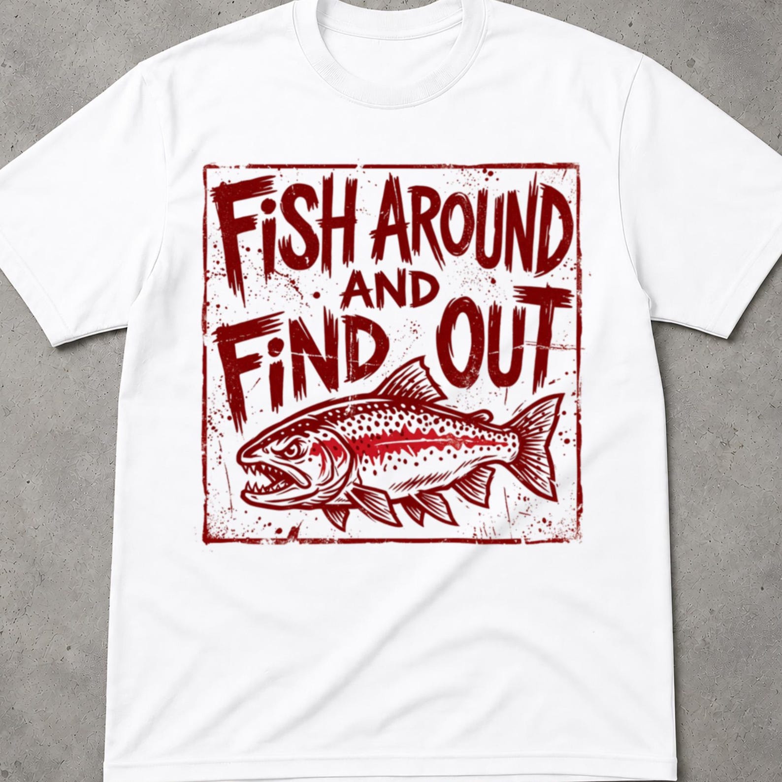 Fish Around And Find Trout Shirt, Lake Life Shirt, Fishing Shirts, Fisherman Gift, Fishing Shirt, Fish Shirt, Dad Angler Gifts, Fish Tshirt L