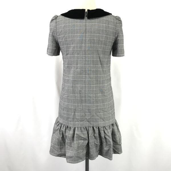 JILL STUART Short Sleeve Dress Women’s S Gray Glen Check