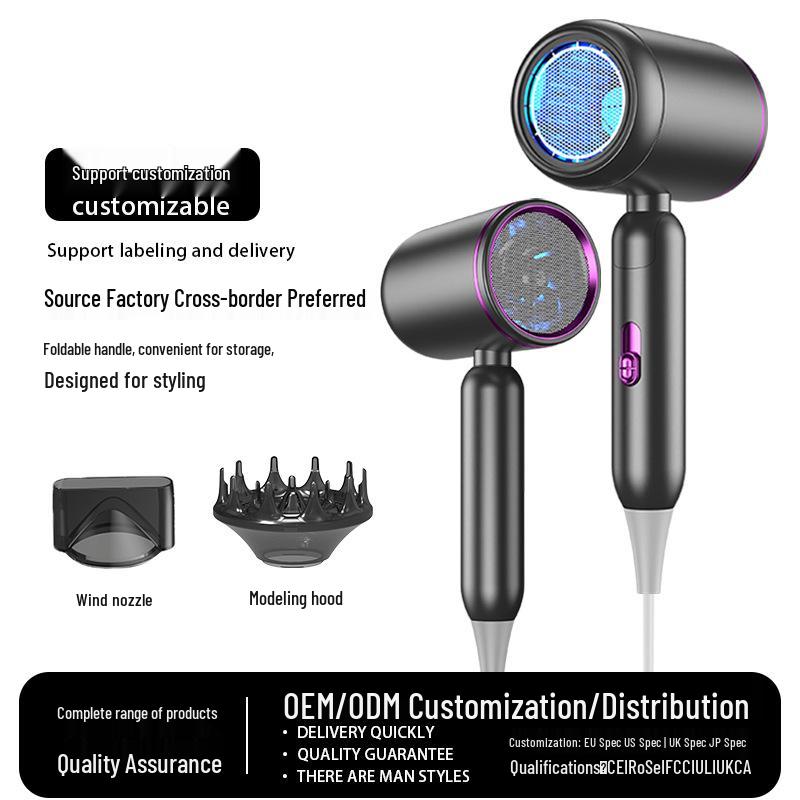 Foldable High-Speed Hair Dryer for Travel & Home, Portable with Constant Temperature & High Power