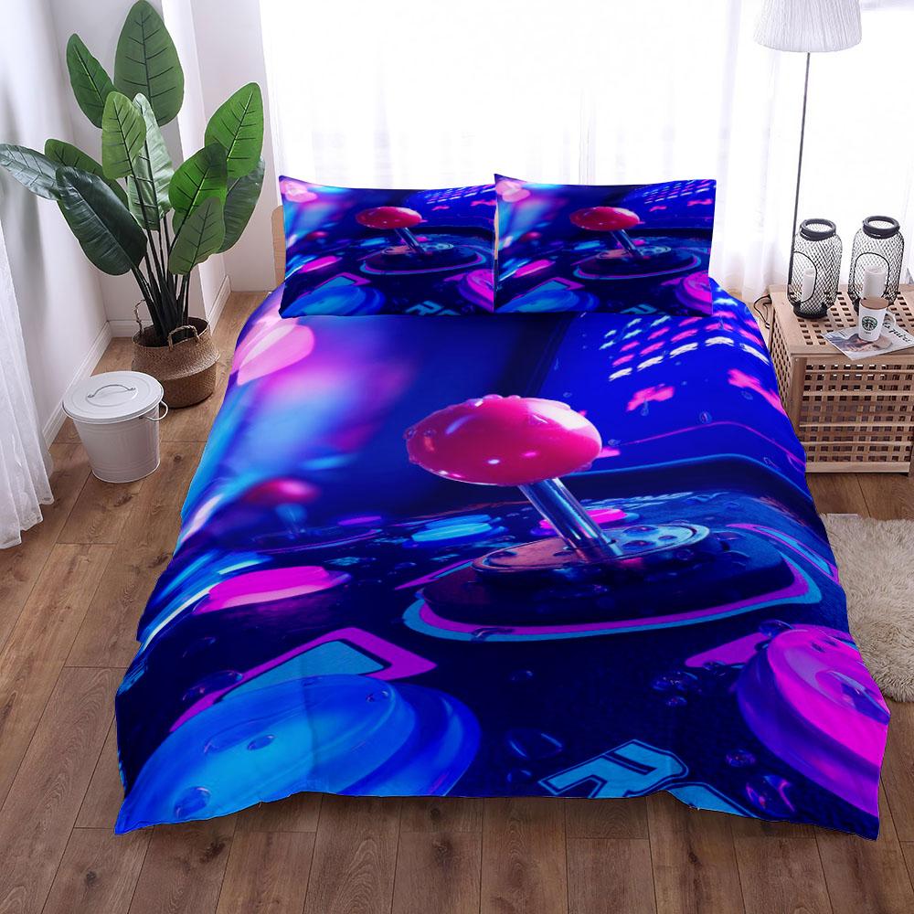 Conjunto de Capa de Edredom de Arte Zona de Jogos King Queen Casal Solteiro Tamanho Solteiro Conjunto de Roupa de Cama