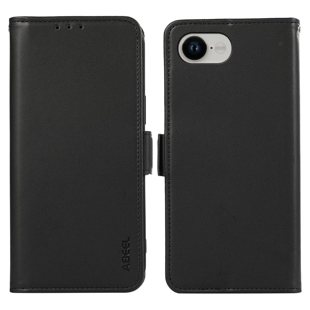 ABEEL For iPhone 16e Case Leather Phone Cover with RFID Blocking Wallet