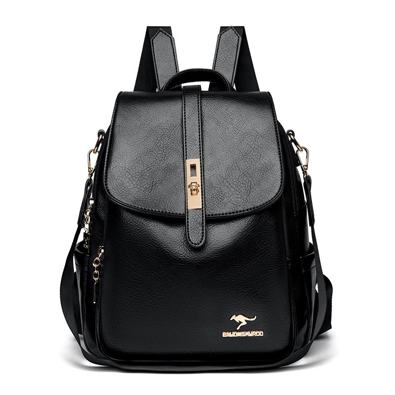 Large capacity leather backpack for women vintage bag school backpacks ladies travel backpack backpacks high-quality bags