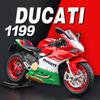1/12 Ducati 1199 Panigale S Alloy Die Cast Motorcycle Model Toy Vehicle Collection Sound and Light Off Road Autocycle Toys Car