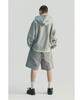 IRO Rafales Metal Nylon Mesh Color Block Bermuda Shorts Grey