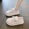 Platform White Shoes Women's 2025 New Casual Board Shoes Increase the Height of Big Head Bread Shoes Versatile Two Wear Muffin Single Shoes Women