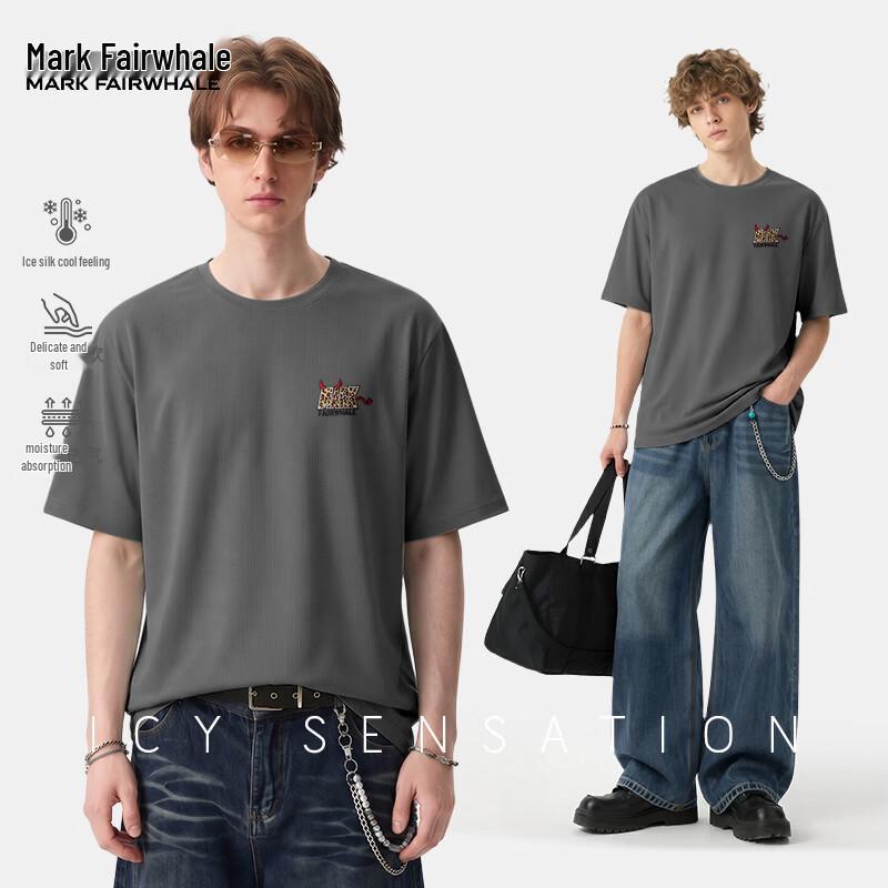 MARK FAIRWHALE Men s Ice-Feel Breathable Short Sleeve T-Shirt L