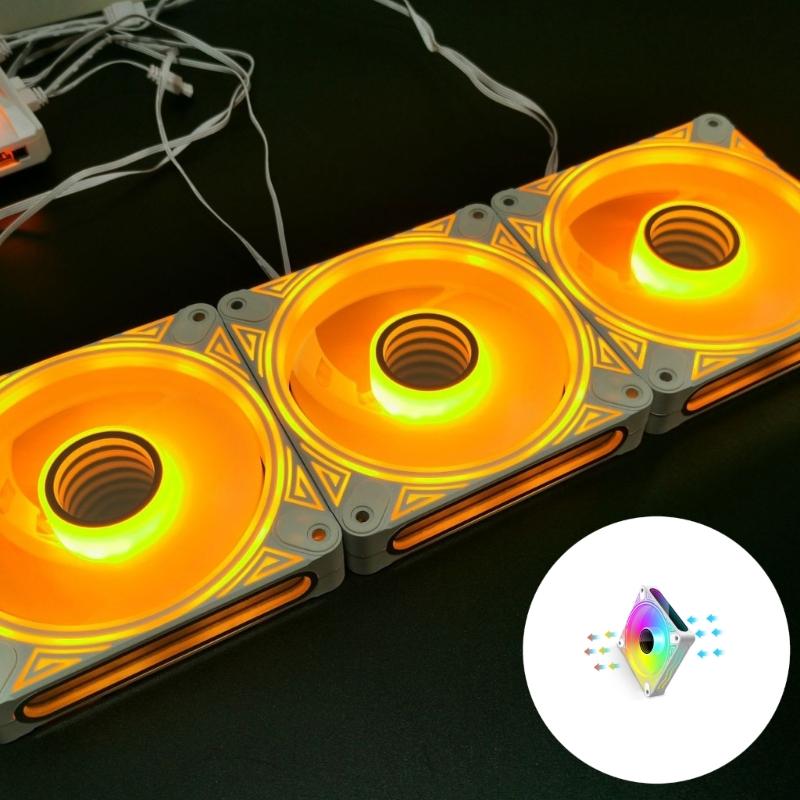 High Airflows 120mm ARGB Computer Case Cooling Fan With PWM Technology And Quiet Operation For PC Computer Builders