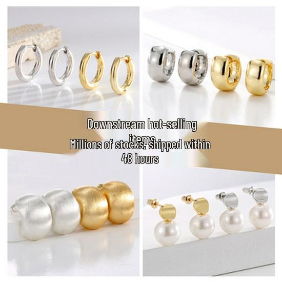 Gold-Plated Bamboo Zircon Ear Cuffs: Elegant and Versatile Earrings for a Luxurious Commute Style