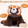 Homehalo stuffed animal red panda hugging pillow small cute fluffy weighted soothing comfortable sleeping interesting birthday gift celebration (30CM)