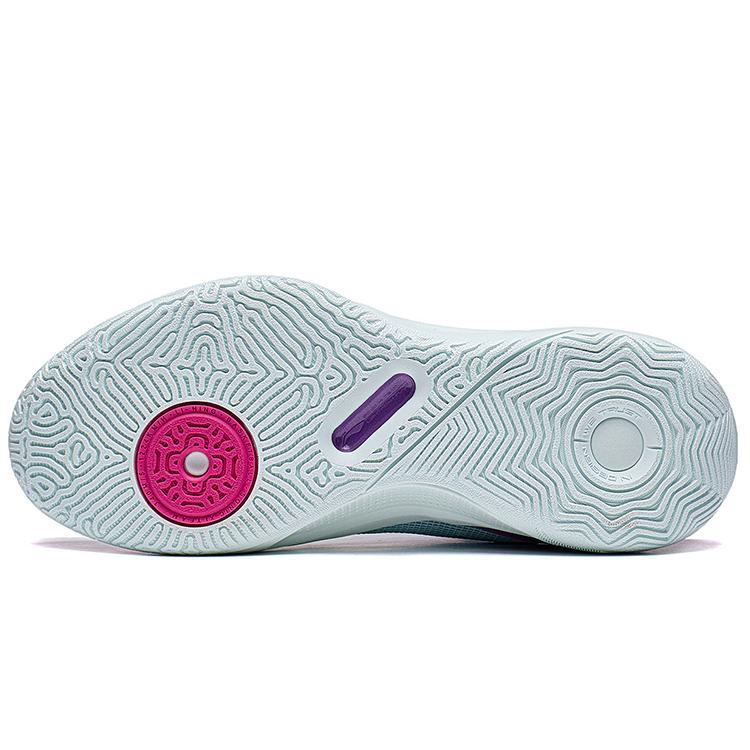 New LiNing SONIC Team Slip Resistant Support Rebound Low Top Basketball Shoes Men's Blue Purple ABPT023-3