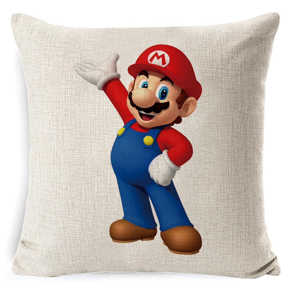 Super Bros Mario Pillow Cover Car Home Living Room Sofa Bedroom Cover Cushion