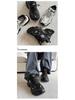 Black Warrior Men's 10CM Invisible Height Boost Shoes, Autumn Mesh Breathable Retro Dad Sneakers