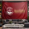 Aberdeen FC Personalized Tapestry Support Custom Name, Wall Art Home Decoration