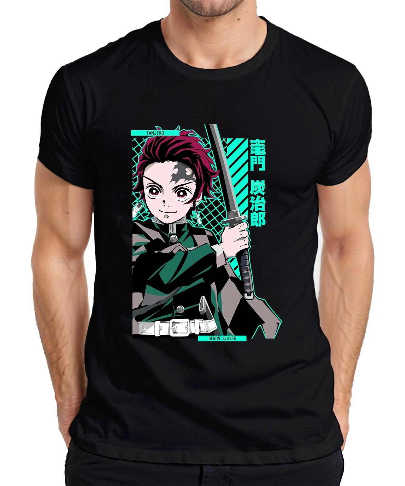 Tanjiro Demon Slayer Kamado Schwert Anime Manga Geschenk Cosplay Herren T-Shirt XXL