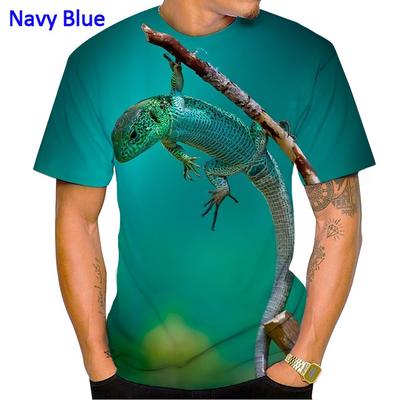 Sommer Heißer Verkauf 3D T-Shirt Mode Tier Eidechse Druck T-Shirt Personalisiert Harajuku Stil Straße Atmungsaktiv Kurzarm Top