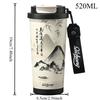Creative Chinese Style Insulated Cup Portable Office Dual Drinking Travel Mug High-Value Ceramic Inner Liner Coffee Cup