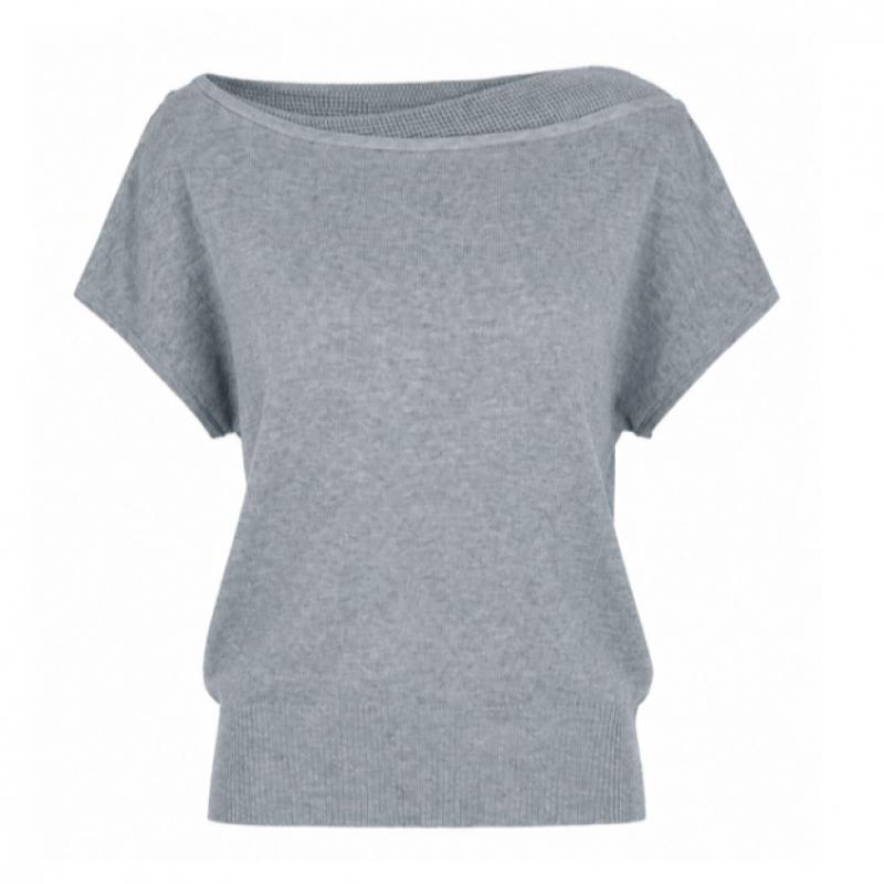Shop Women S Boat Neck Soft Cap Sleeve midSeaSon Knit Brown Siu Wkn260077