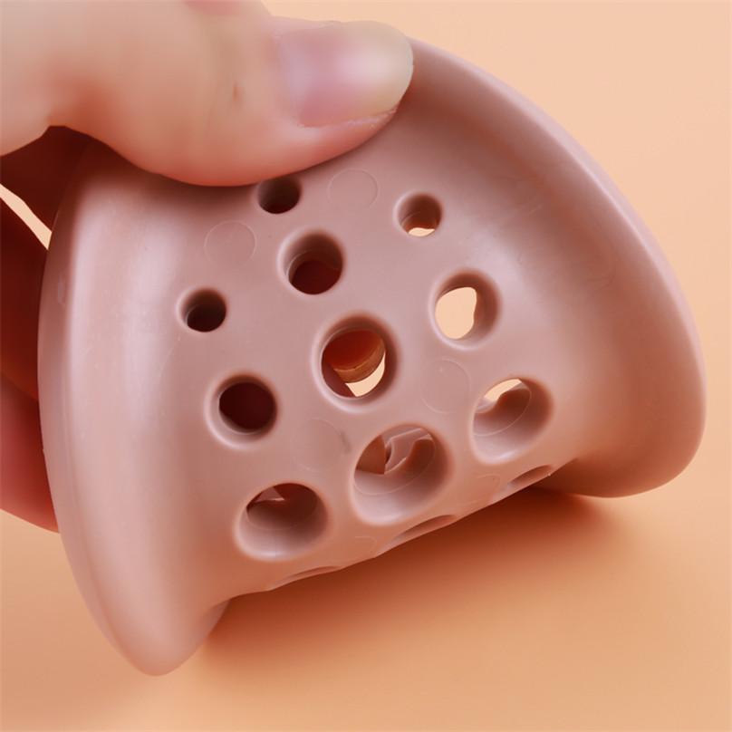 Practical Bathroom Silicone Soap Dish Holder Tray Desktop Drain Soap Box