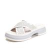 Rhinestone Platform Slippers Women's Summer Wear New Muffin Stepping On Shit Feeling Seaside with Skirt Beach Shoes