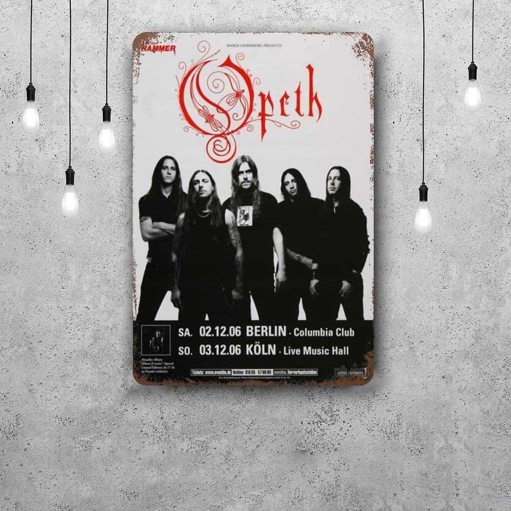 Opeth Vintage Metal Tin Signs Posters Decor Retro Metal Plaque Wall Art Decor for Garage Bar