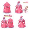 Sakura Girl Cosplay Costume Pink Battle Dress With Transparent Card Design