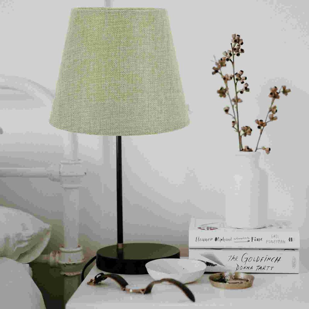 Living Room Lamp Shade Drum Fabric Lampshade E14 Tabletop Desktop Light Shade