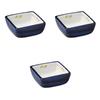 Setomonohonpo (Setomonohonpo) Set of 3 Tanzaku Crest 4.0 Square Small Bowls [10.6 X 10.6 X 4.3cm] | Small Bowls, Ceramic, Reinforced