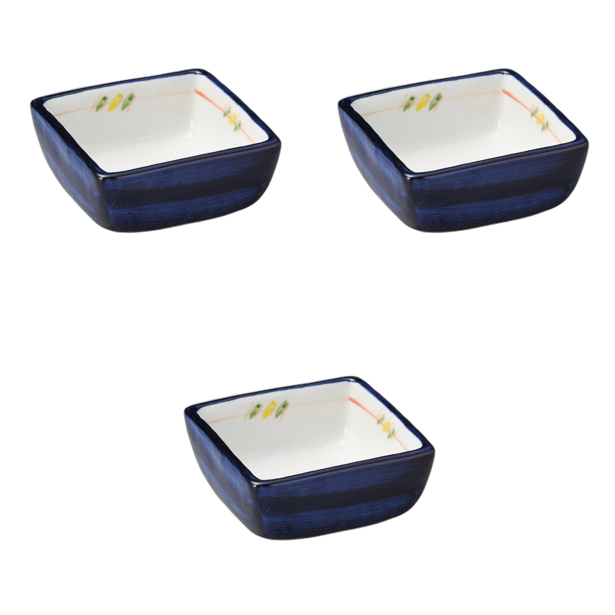 

Setomonohonpo (Setomonohonpo) Set of 3 Tanzaku Crest 4.0 Square Small Bowls [10.6 x 10.6 x 4.3cm] | Small Bowls, Ceramic, Reinforced
