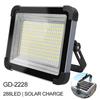 1000LM Solar-Powered Flood Light - 50W Rechargeable LED with Reflector, Waterproof for Outdoor Construction & Security Lighting