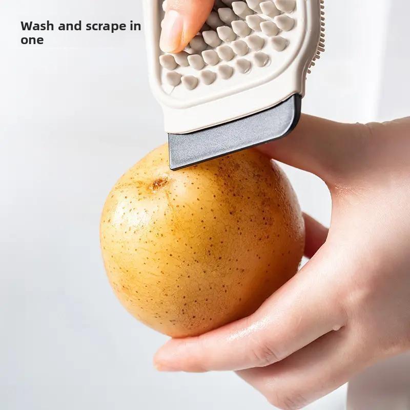Multifunctional Fruit and Vegetable Household Kitchen Plate Household Washing and Sc* Integrated Design Cleaning Brush