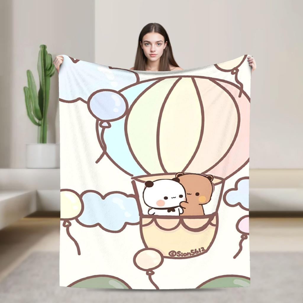 Bubu Dudu Flannel Blanket Winter  Warm Soft Throw Blanket for Kids Adult Couch Chair Funny Bedspread Sofa Bed Cover