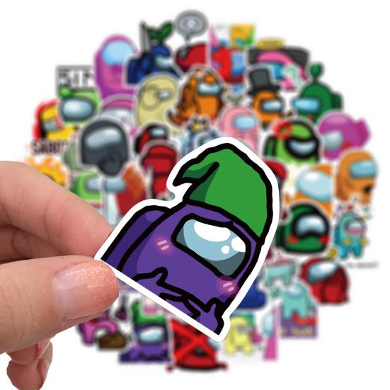 50Pcs Among Us Graffiti Stickers Luggage Laptop Waterproof Self-adhesive Decals