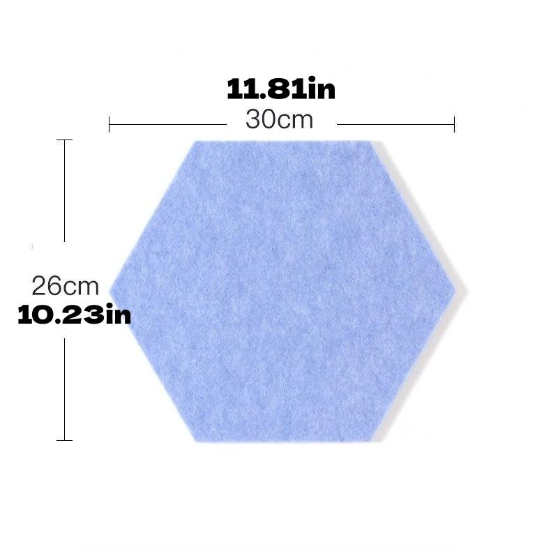 6pcs Creative Multi-functional Hexagon Felt Wall Sticker Photo Honeycomb Self-adhesive Wallpaper Home Office Boards Decoration