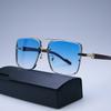 Double Beam Metal Trimmed European and American Fashion Atmosphere Men's Square Sunglasses Driver Driving Women's Outdoor Sunglasses
