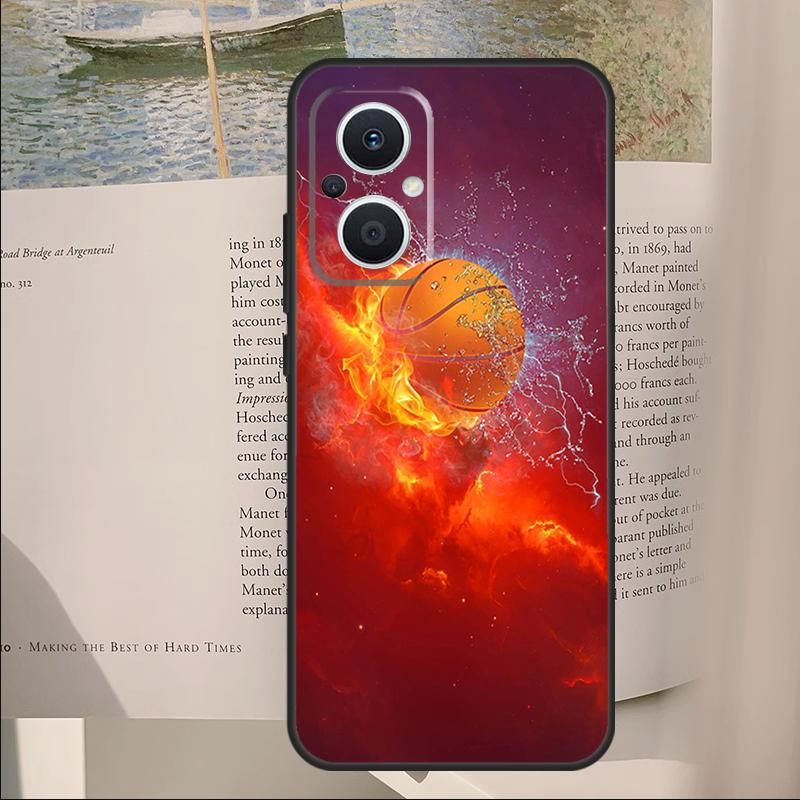 Basketball On Fire Case For OPPO Reno 7 6 8 Lite 2 3 4 5 Z 8T OPPO Find X3 Lite X2 Neo X5 X6 Pro Back Cover