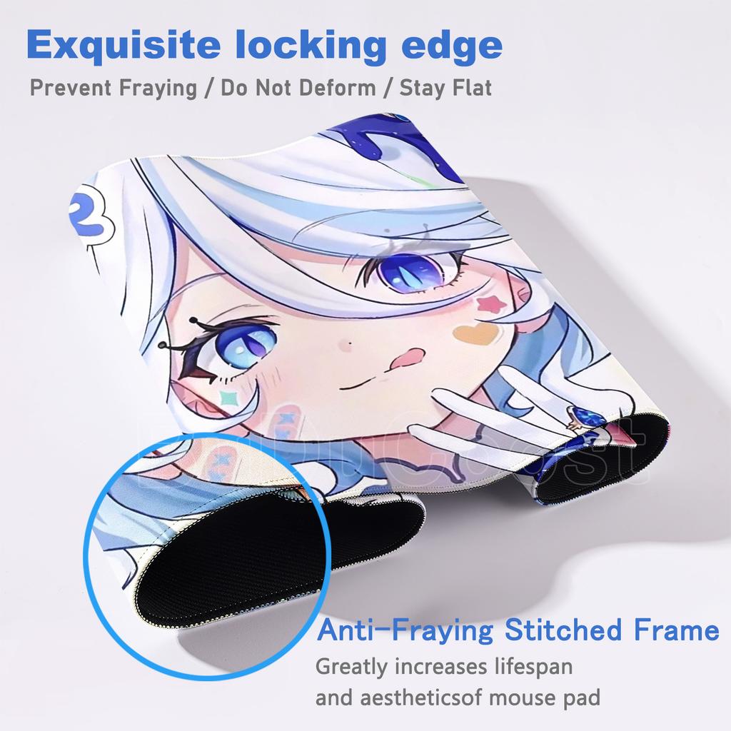 HD New Pretty Genshin Impact Furina Anime Mousepad Game Office PC Kawaii Girl Desk Mat Keyboard Mouse Pad Laptop Mice Mat Carpet