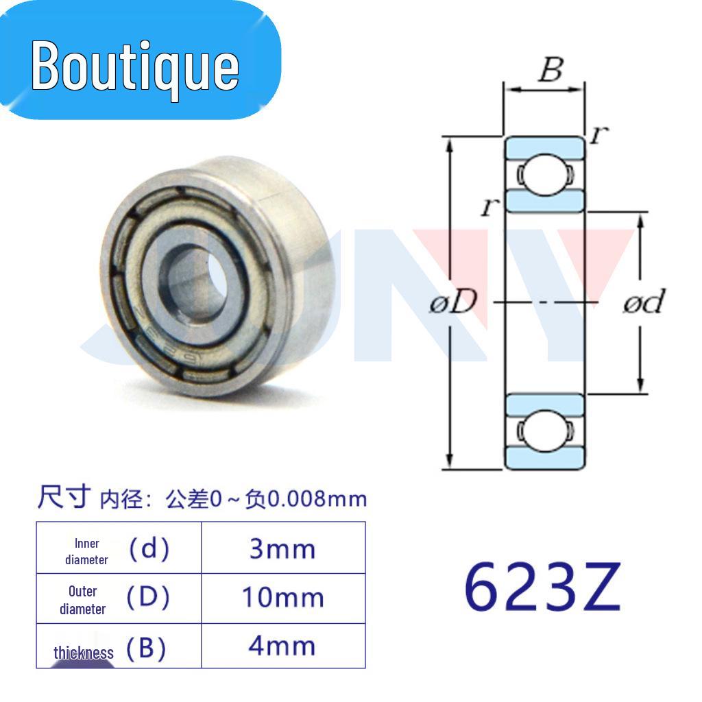 High-Speed Miniature Bearings 623-629 for Toys and Motors (ZZ/RS)