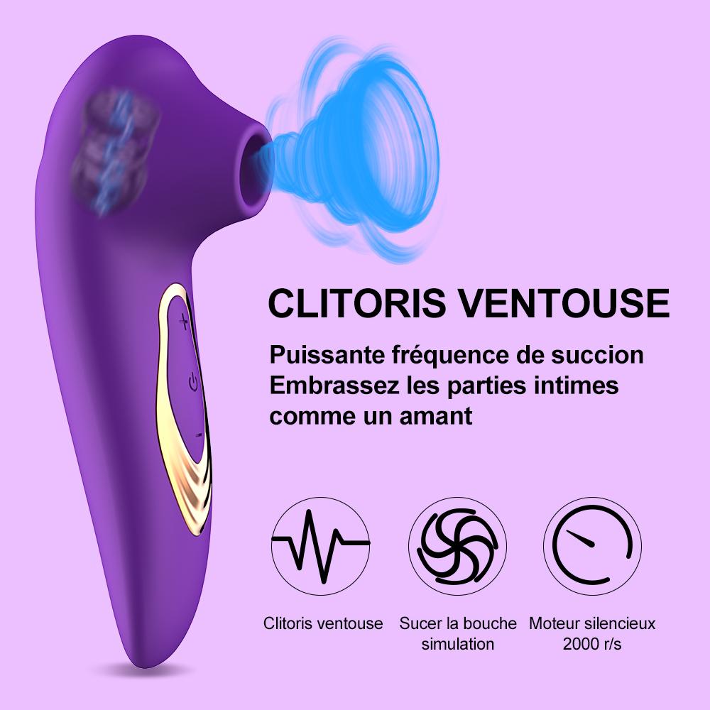 Clitorisstimulator G-spot vibrator Clitoris Sucker Orale seks Tonglikken Tepelzuigers Seksspeeltjes