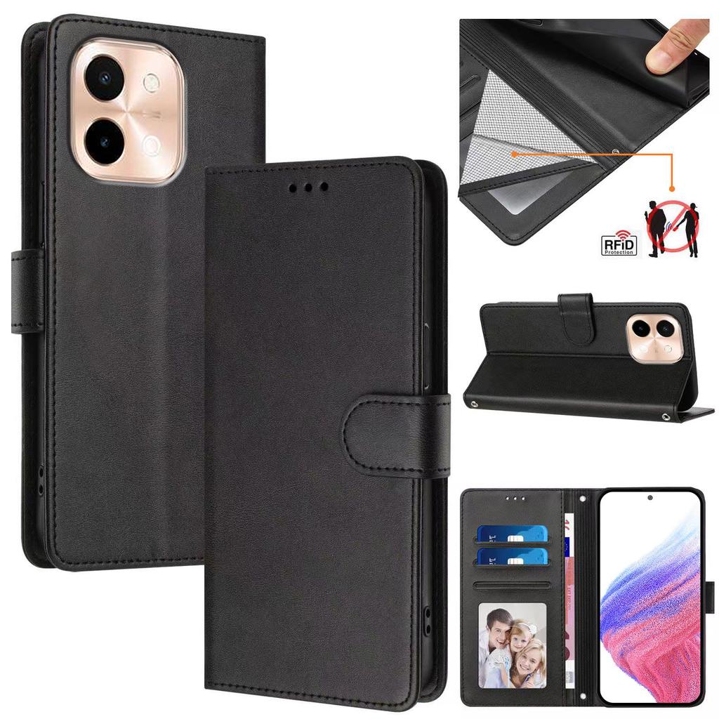 Magnetic Leather Case For VIVO Y30 Y29s Y29 Y28s Y28 Y27 Y27s Y22s Y22 Y21e Y21t Y21s Y20g Y20a Y20s Y20i Y20 Flip Wallet Cover