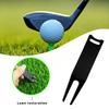 Ferramenta de Divot de Golfe 2 Pinos Polida Fácil de Instalar Portátil Treino de Golfe Marcador de Bola de Golfe Garfo de Pitch Uso Diário