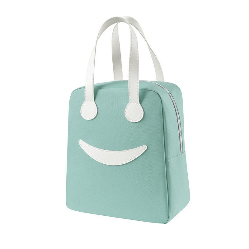 Cute Smiley Face Bento Bag Insulated Lunch Box Bag Handheld Bento Bag Lunch Bag Student Bento Bag Insulated Meal Bag