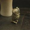 Retros Owl Sculpture Solid Brasses Durable Decoration for Desk Shelf Gift Artistic Handmade Figurine
