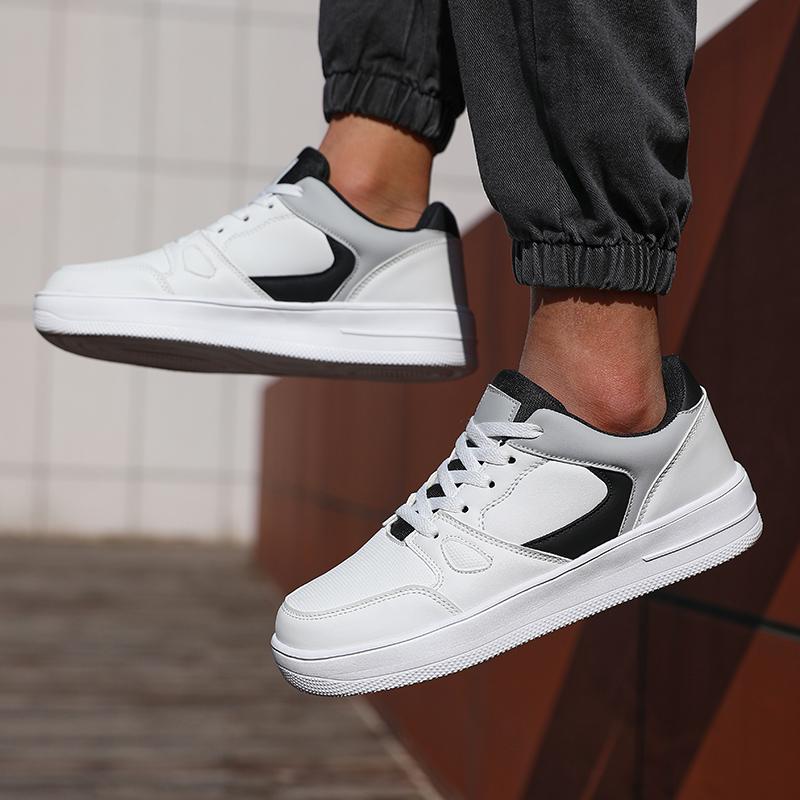 Fashion Men's Shoes Spring Sneakers Platform Wear-resistant Outdoor Jogging New Casual Lightweight Trendy White Board Shoes