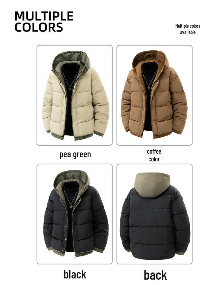 Japanese Style Trendy Cotton Hooded Jacket - Winter Retro Couple's Casual Wear
