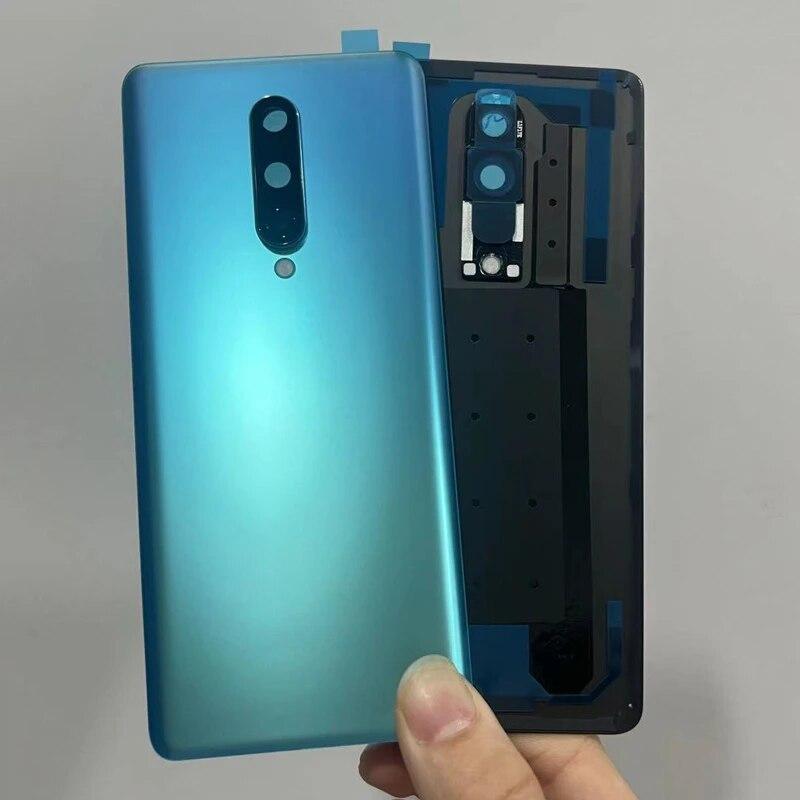 6.55 " Battery Cover For Oneplus 8 1+ 8 Back Glass Cover Rear Door Housing  Replacement with Camera Lens+logo