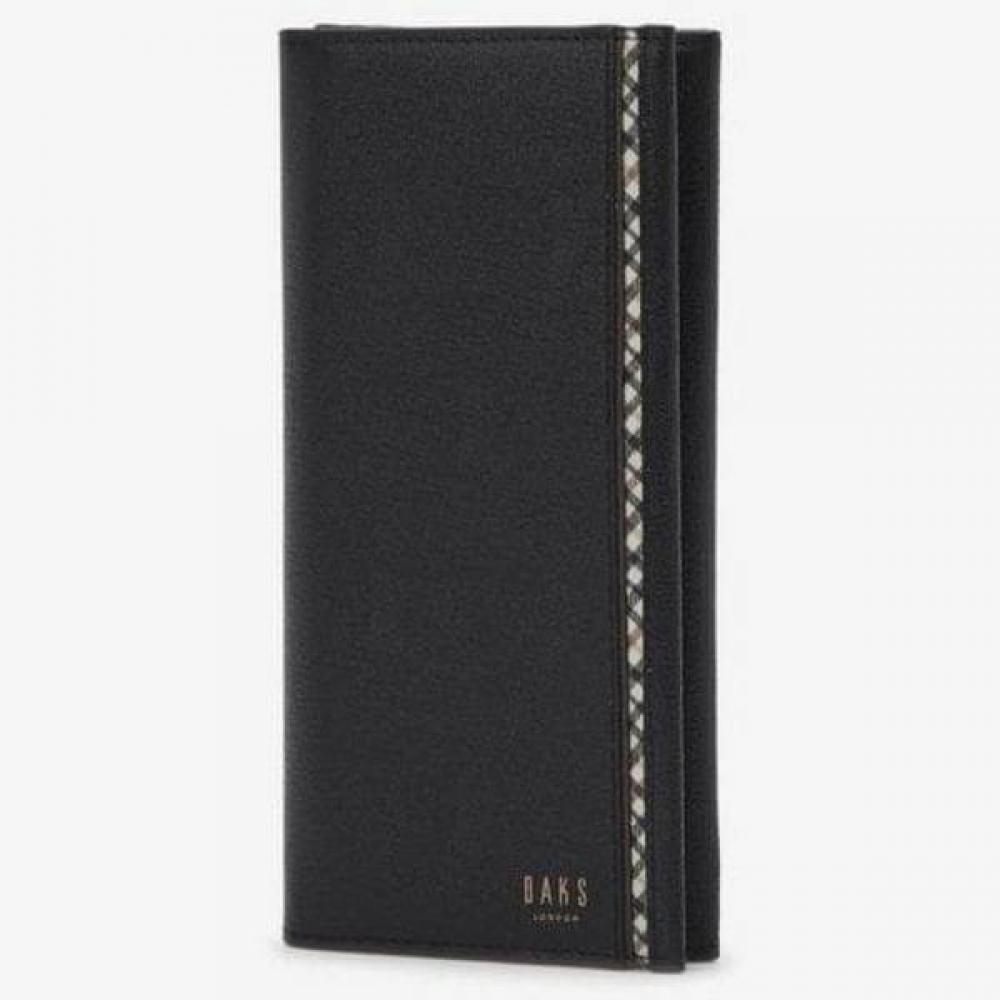 

Daks Black Check Leather Long Wallet Dbwa4f441bk Single option