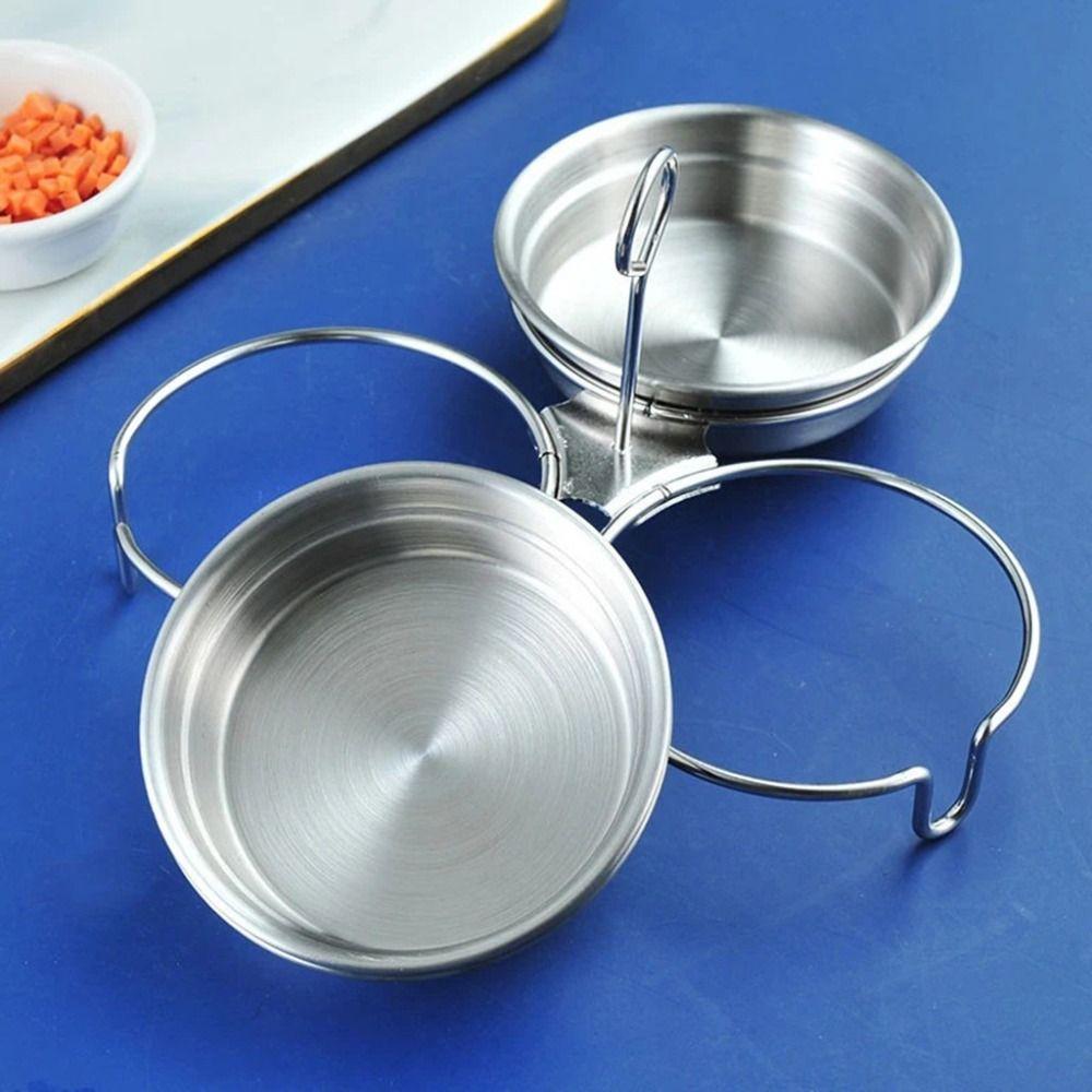 Durable Stainless Steel Egg Cooker Heart-Shaped 3-in-1 Omelette Mold Egg Steamer Kitchen Cooking Tool