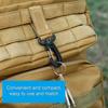 4 Stück taktische Karabinerhaken zum Aufhängen am Gürtel, Nylon-Gurtband, Schnalle, Gürtelclip, Schlüsselschnalle für Outdoor-Taschen, Rucksäcke