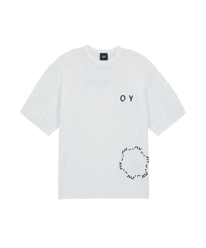 Opeunyadeu(Owai) Round Logo Square Half Knit - White